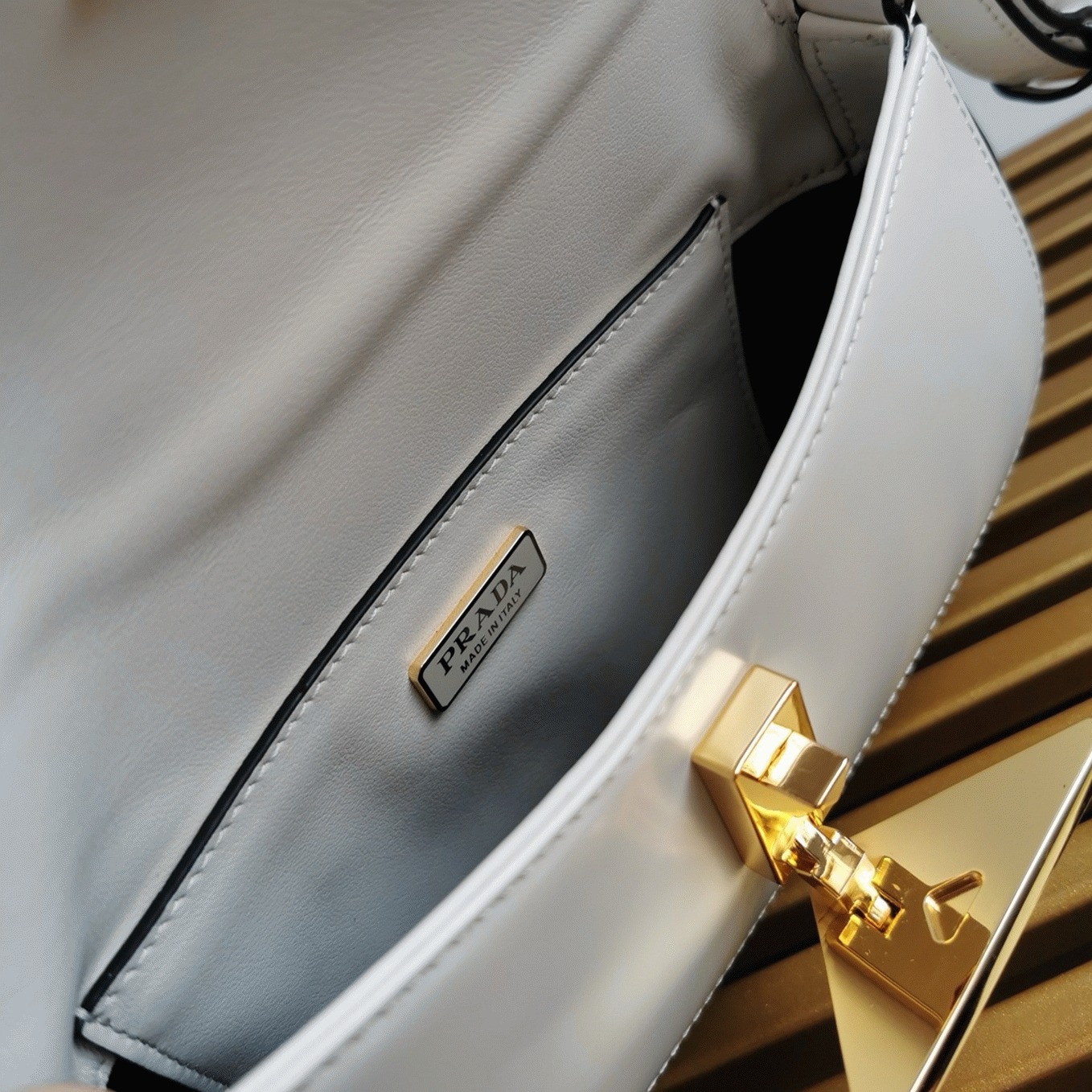 Prada Shoulder Bag Knockoff in White angle 5