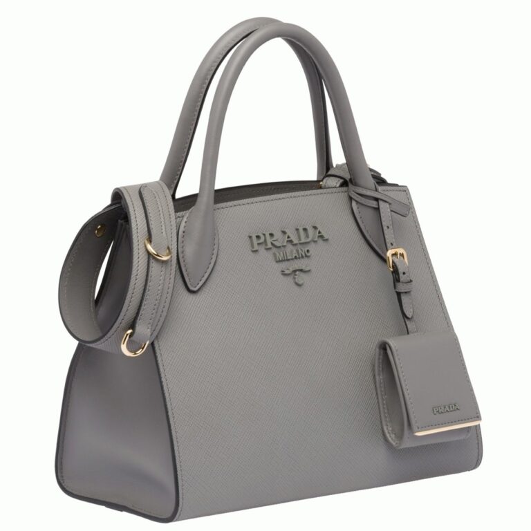 Prada Monochrome Small Bag Fake in Grey