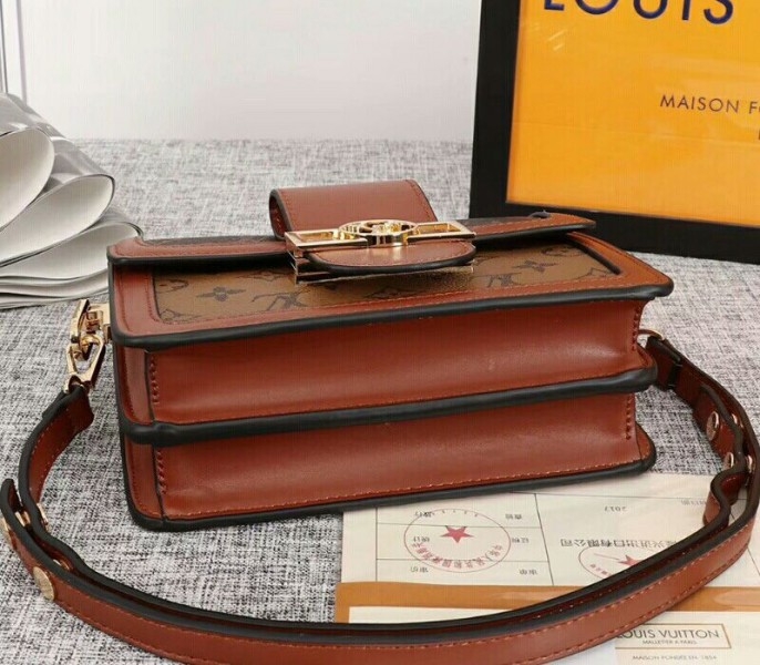 Louis Vuitton Monogram Reverse Canvas Mini Dauphine Bag angle 4