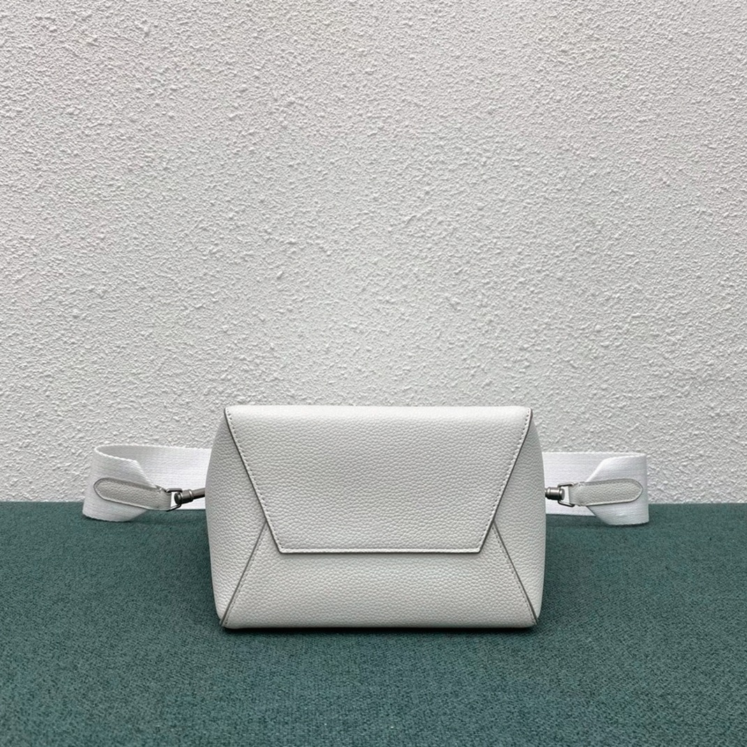 Top Quality Fake Celine Sangle Small Bucket Bag In White Calfskin angle 3