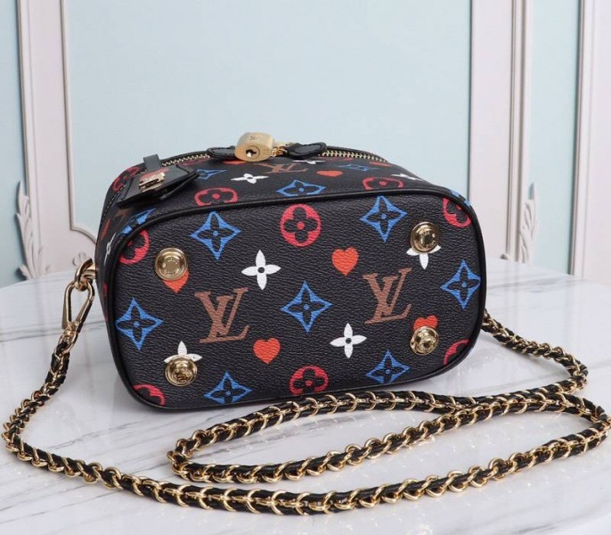 Louis Vuitton Game On Vanity PM Bag In Black angle 4