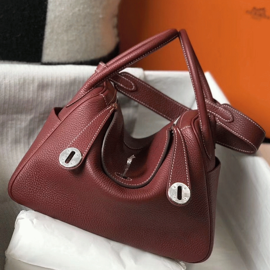 Knockoff Hermes Lindy 26cm handbag in bordeaux