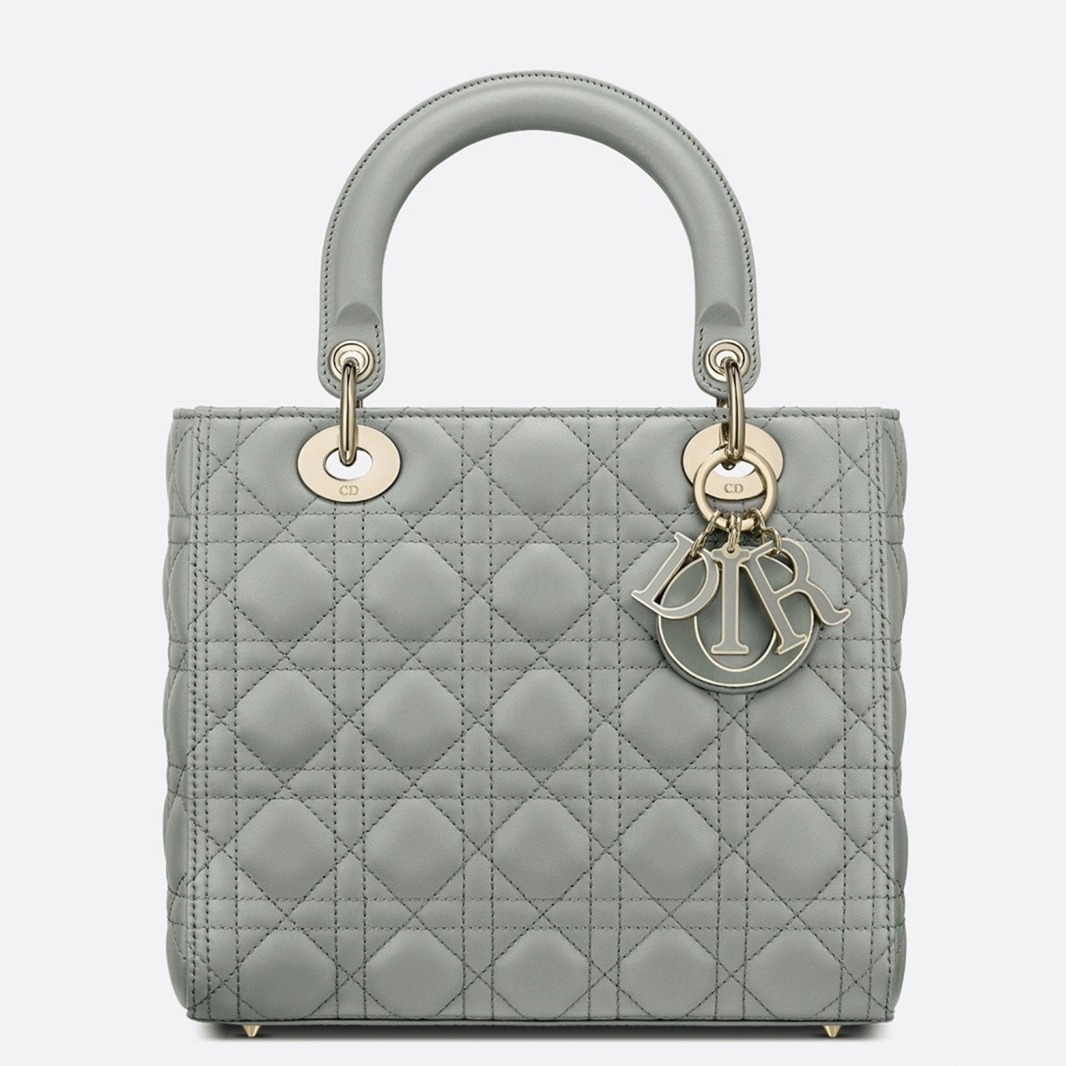 Dior Lady Dior Medium Bag Replica in Grey