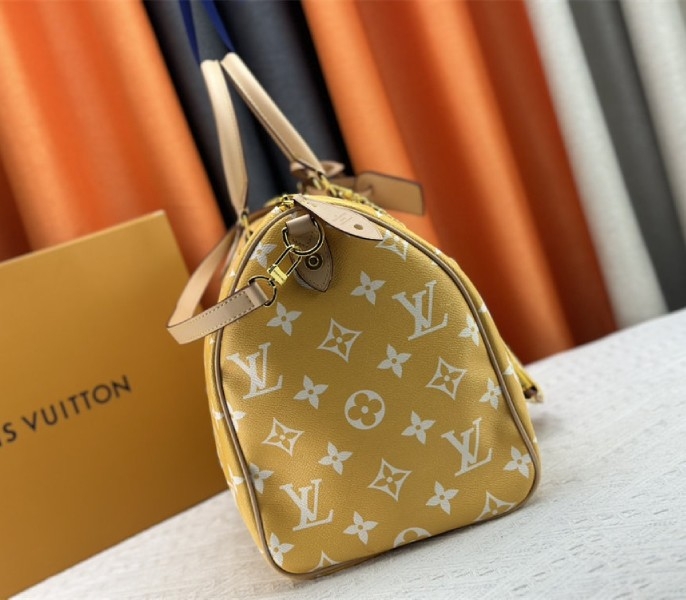 Louis Vuitton Speedy P9 Bandouliere 50 Bag In Yellow angle 3