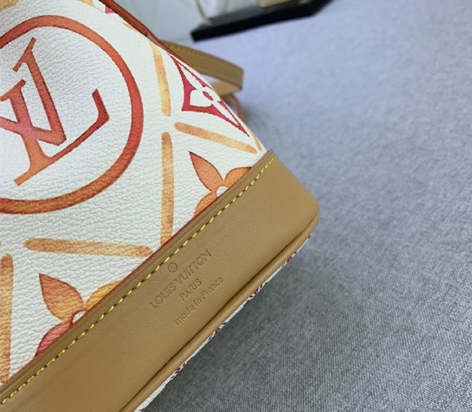 Louis Vuitton LV By The Pool Monogram Tiles Canvas Nano Noe Bag In Coral angle 5