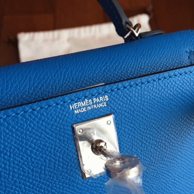 Mykonos Color Replica Designer Hermes Kelly 20CM Tote angle 3