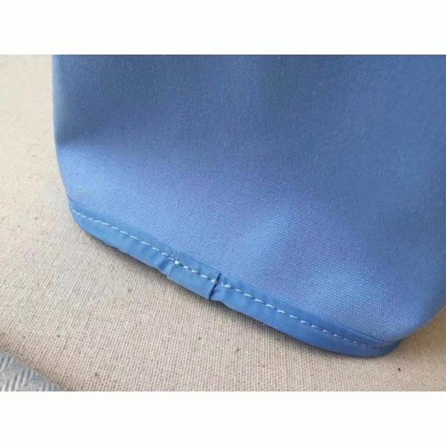Celeste Canvas Top Fake Hermes Cabag Elan Lightweight Handbag angle 4