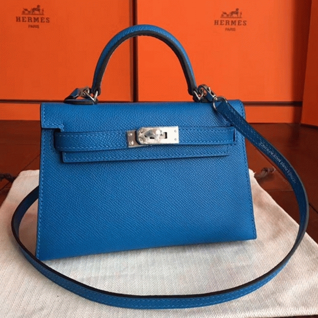 Mykonos Color Replica Designer Hermes Kelly 20CM Tote angle 4
