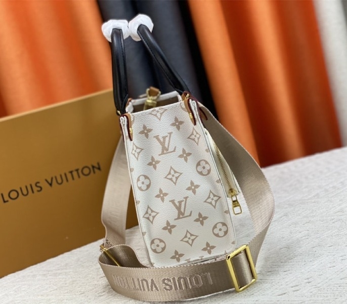 Louis Vuitton Monogram Dune Canvas Onthego PM Tote angle 4