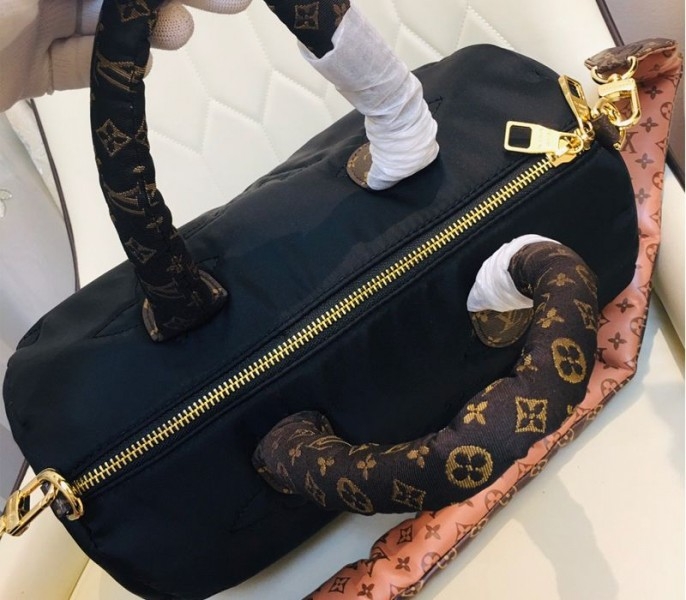 Louis Vuitton Econyl Regenerated Nylon Speedy Bandouliere 30 Handbag In Black angle 5