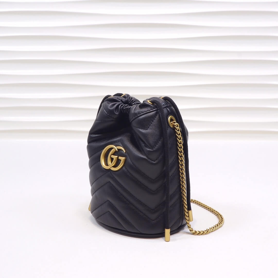 GG MARMONT mini bucket bag angle 2