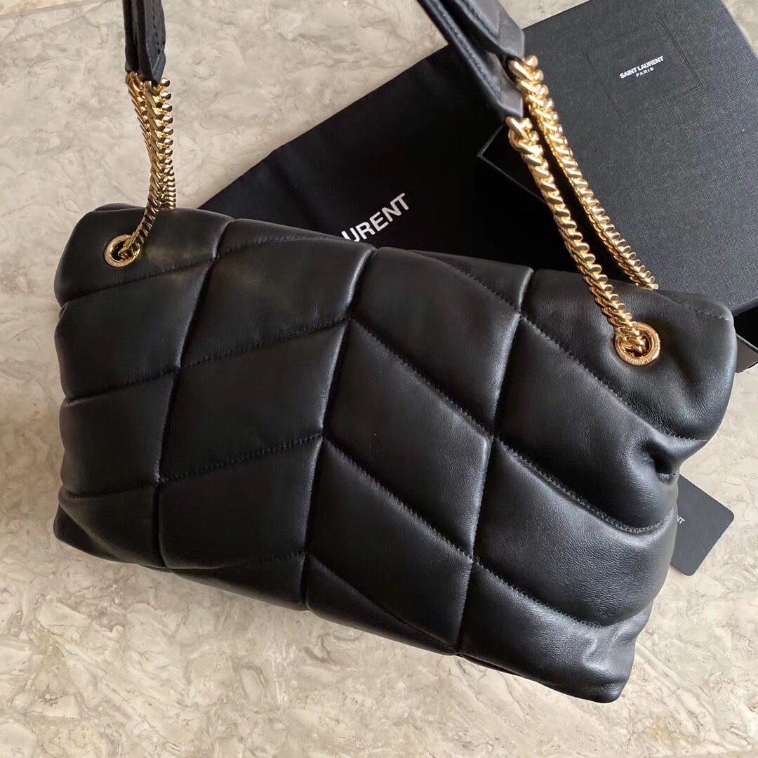 PUFFER SMALL BAG IN QUILTED SUEDE angle 5