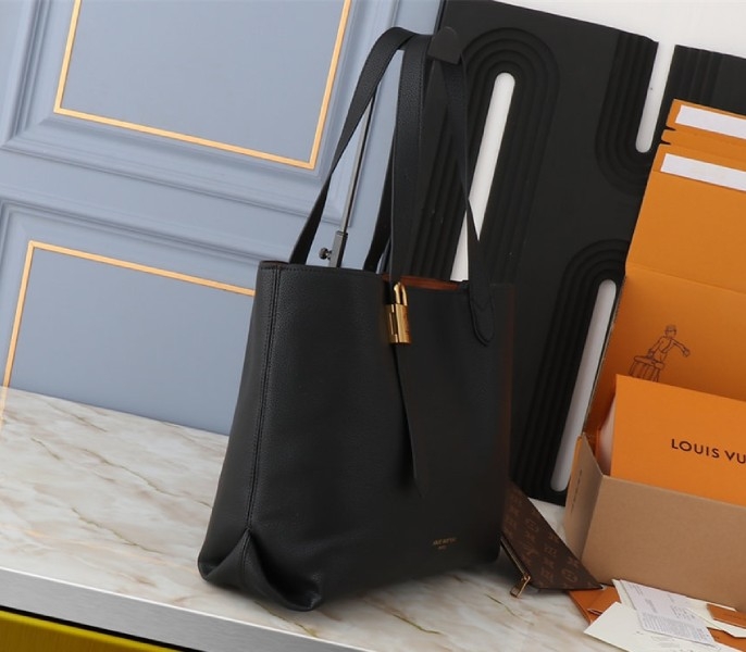 Louis Vuitton Low Key Cabas MM Bag In Black angle 3