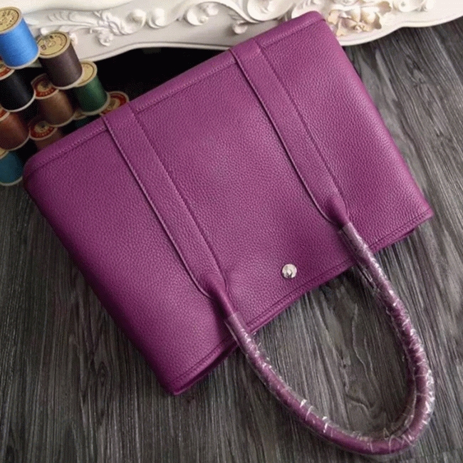 Purple Fake Hermes Garden Party 36cm Tote with Bold Hue angle 3