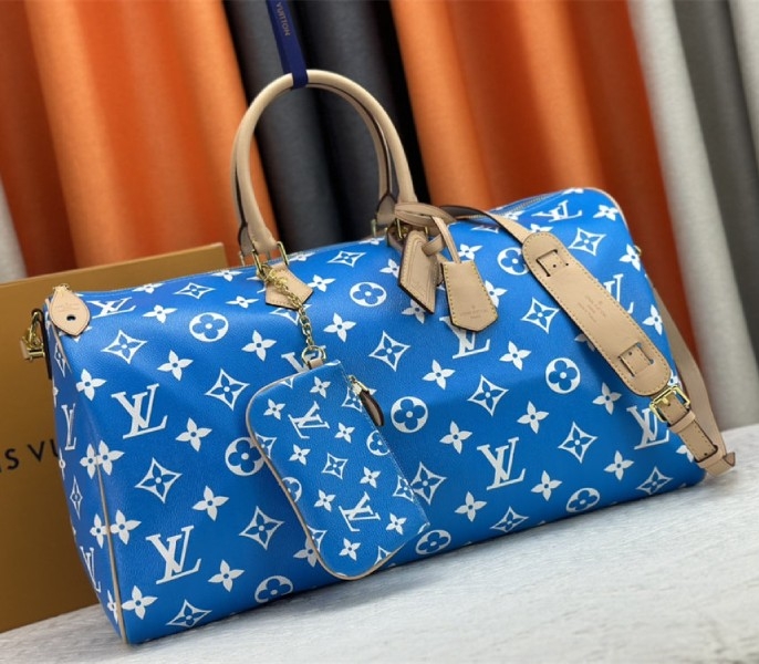 Louis Vuitton Speedy P9 Bandouliere 50 Bag In Blue angle 2