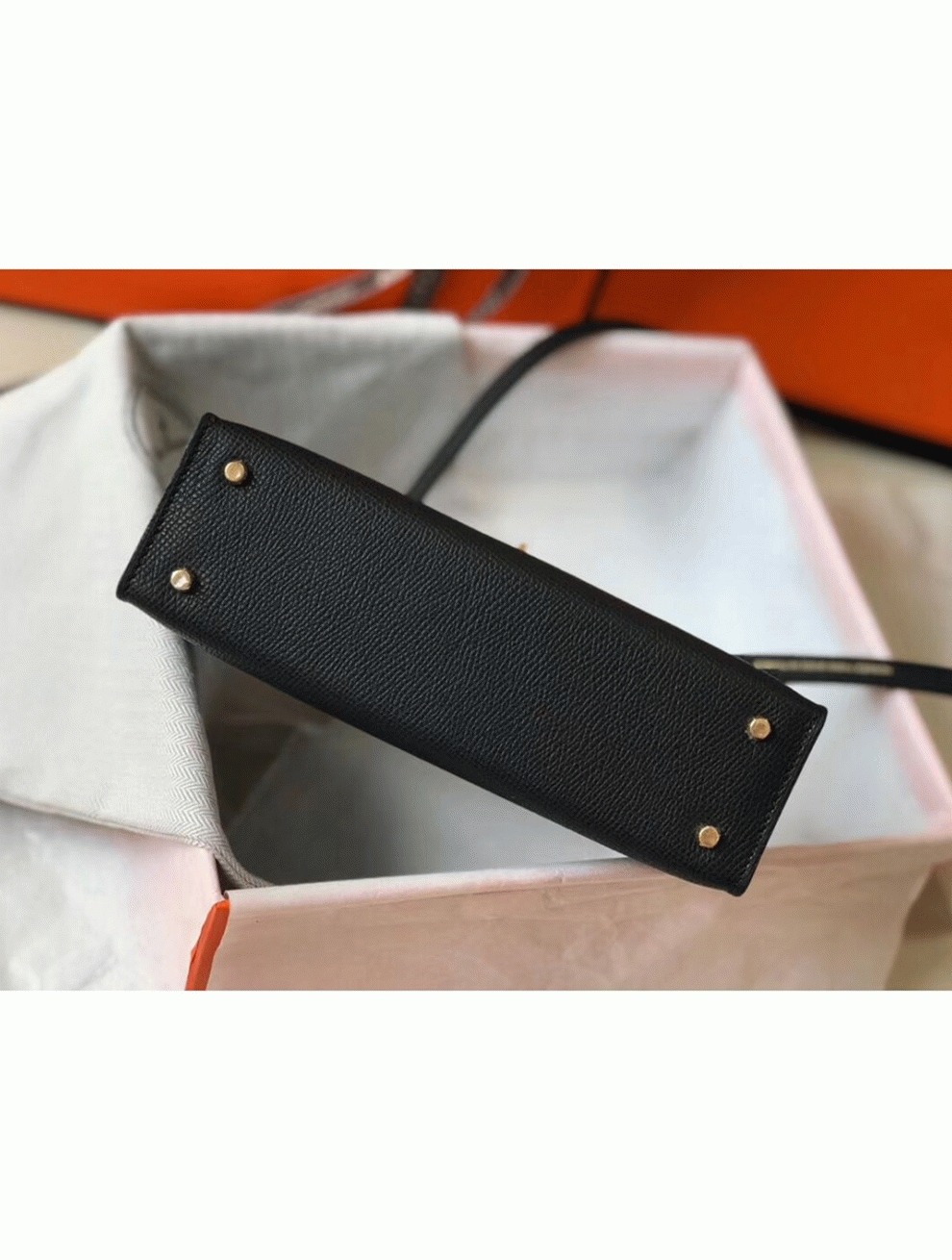 Hermes Kelly Mini II Bag Replica in Black angle 4