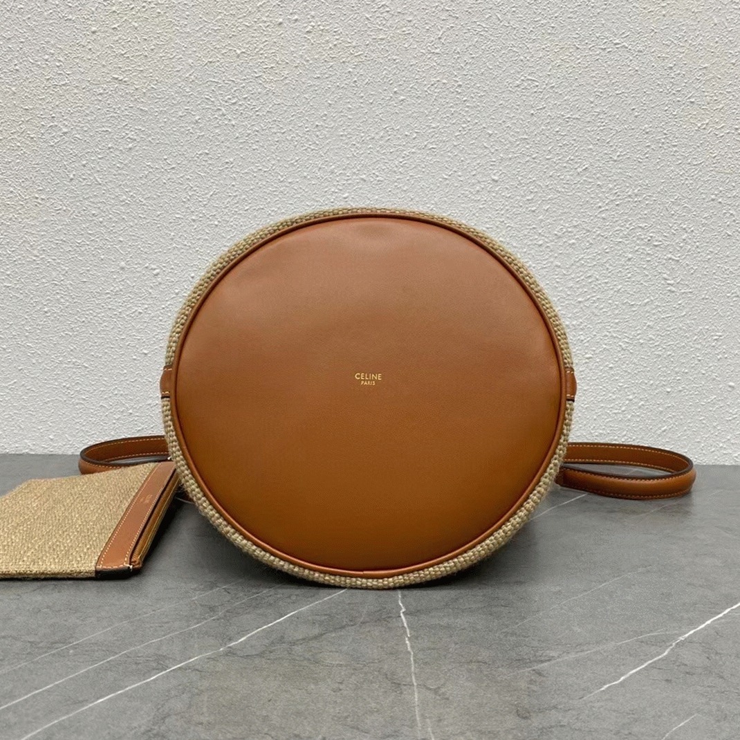 Top Quality Fake Celine Bucket 16 Bag In Textile with Celine Logo angle 3