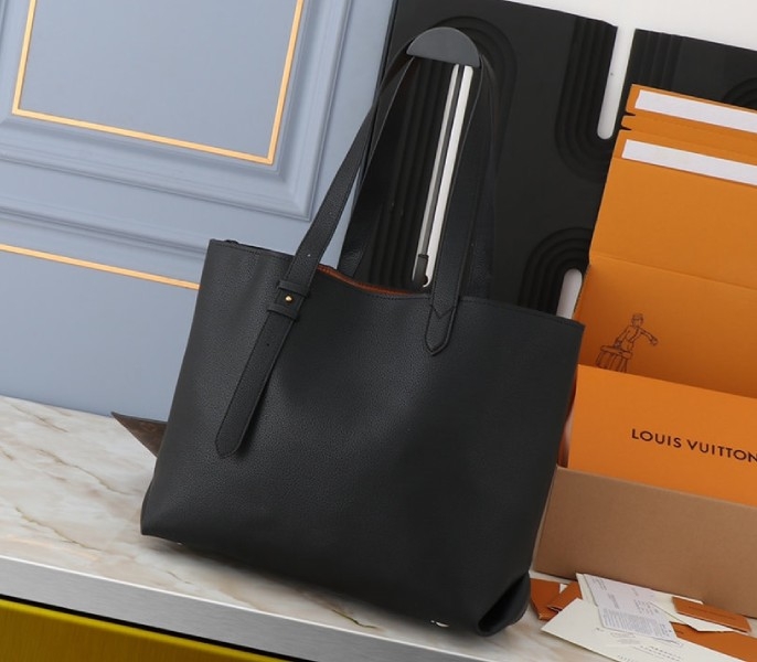 Louis Vuitton Low Key Cabas MM Bag In Black angle 2