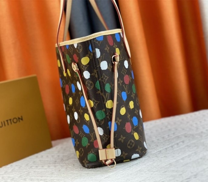Louis Vuitton X YK Monogram Canvas Neverfull MM Tote angle 3