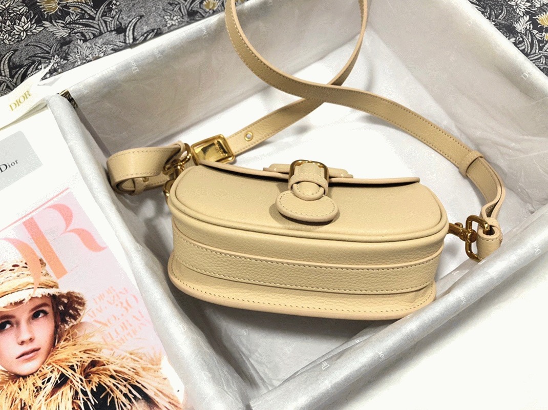 Dior Bobby Medium Bag Fake in Beige angle 4