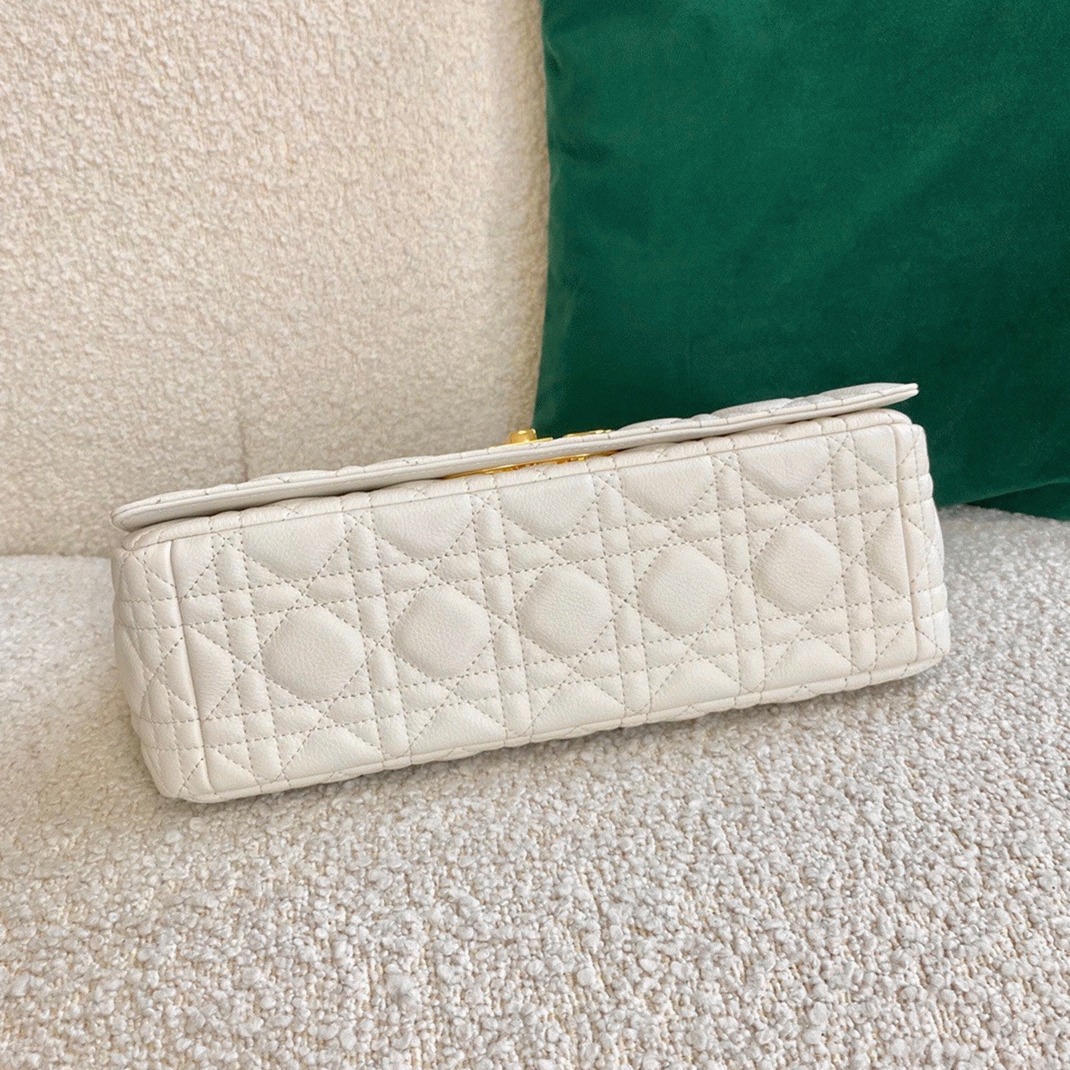 Dior Caro Large Bag Replica in White angle 5