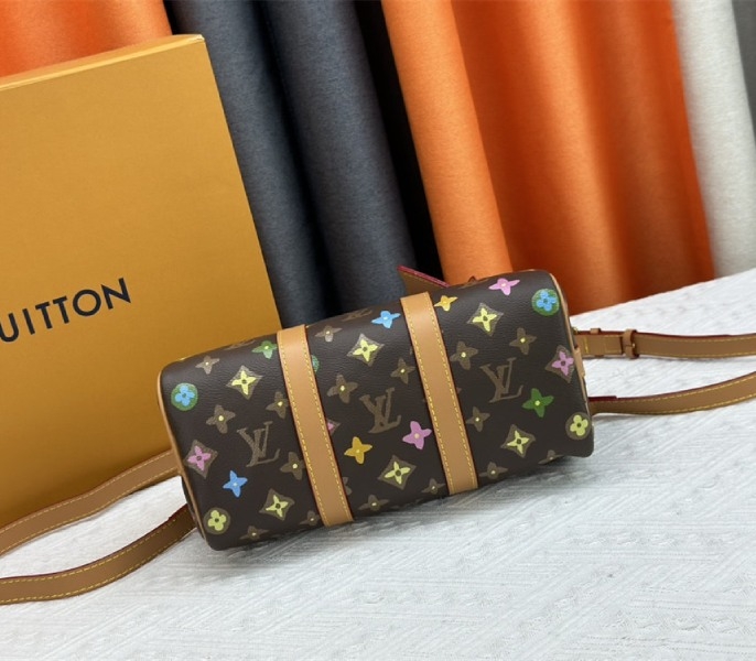 Louis Vuitton Monogram Craggy Keepall Travel 25 Bag In Chocolate angle 5