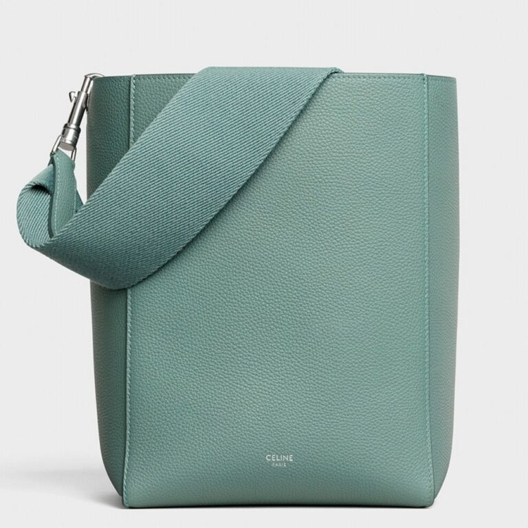 Top Quality Replica Celine Sangle Small Bucket Bag In Celadon Calfskin