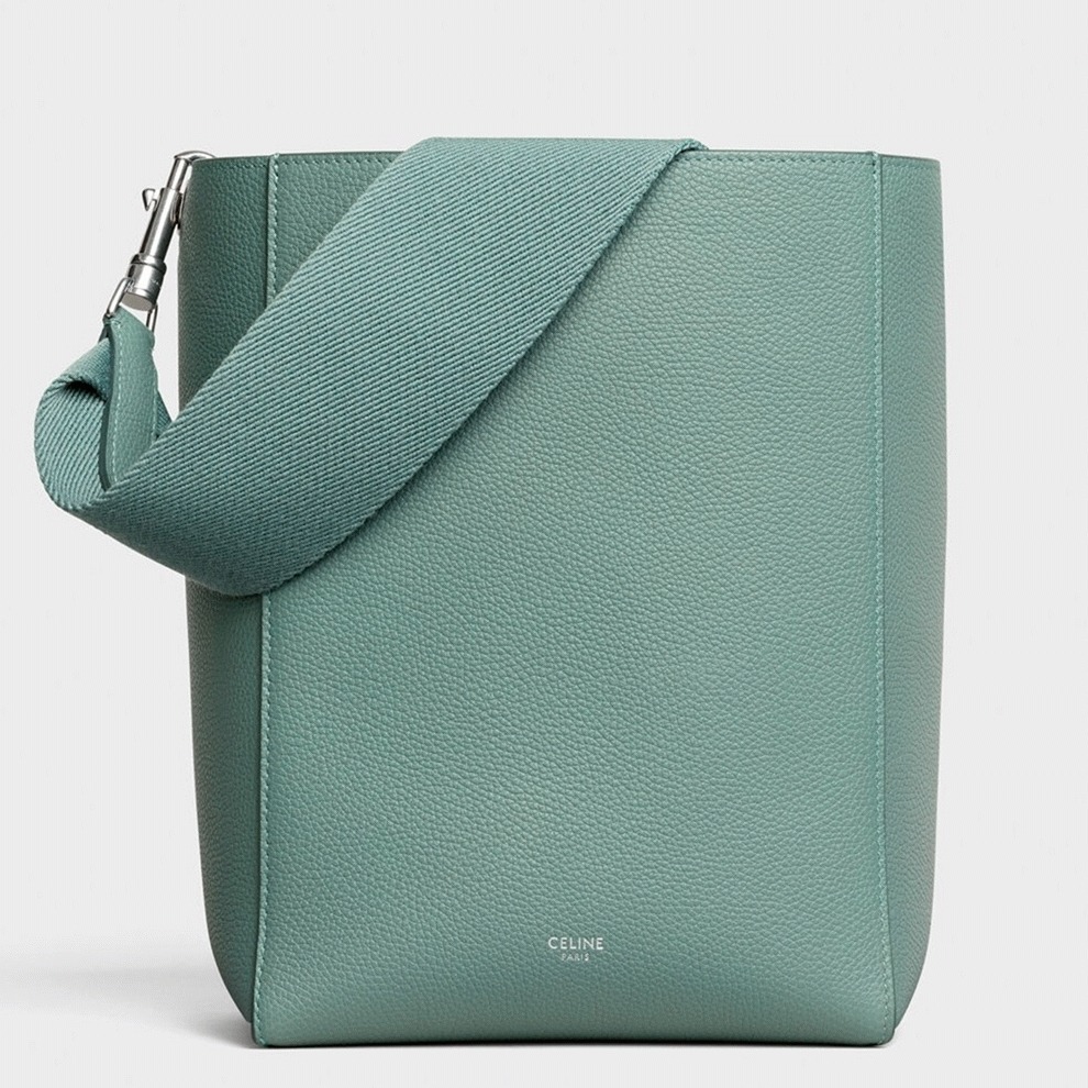 Top Quality Replica Celine Sangle Small Bucket Bag In Celadon Calfskin