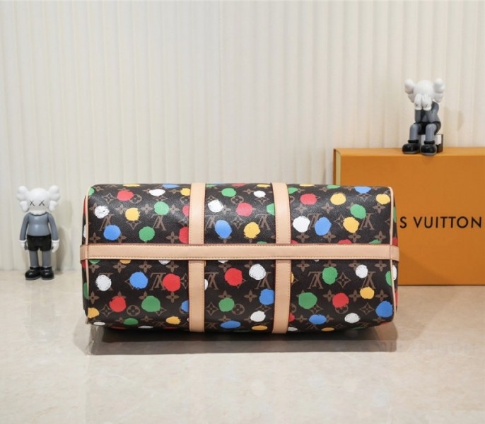 Louis Vuitton X YK Monogram Canvas Keepall Bandouliere 45 Travel Bag angle 4