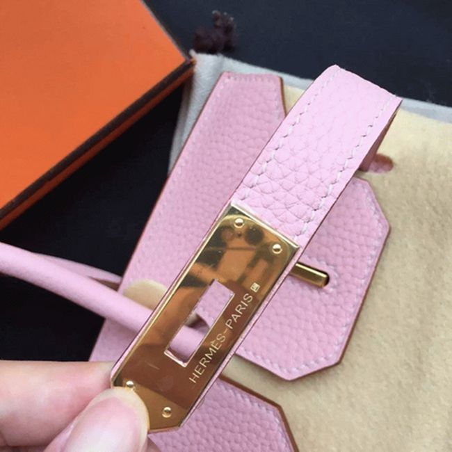 Elegant Pink Hermes Birkin 30cm Luxury Replica angle 2