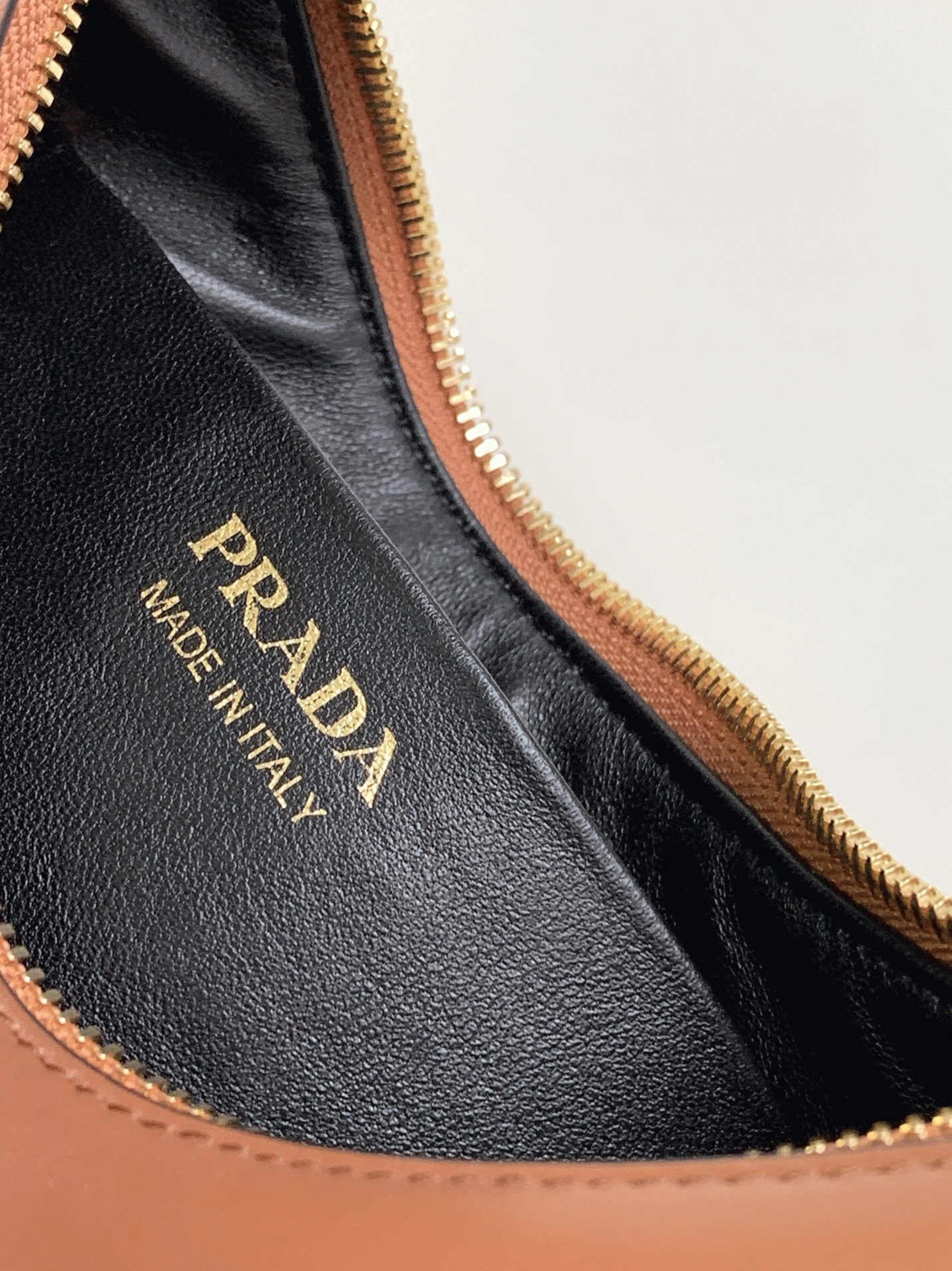 Brown Prada Arque Shoulder Bag Replica angle 4