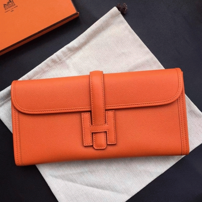 Orange Fake Hermes Jige Elan 29 Colorful Handbag