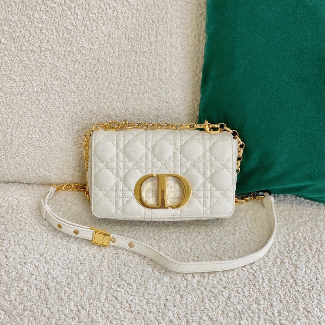 Dior Caro Small Bag Knockoff in White angle 5