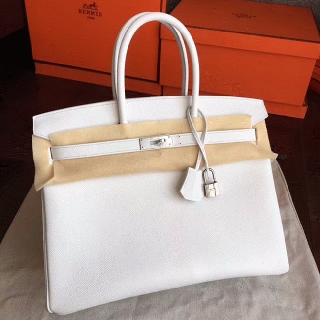 White High Quality Replica Hermes Birkin 35cm Purse