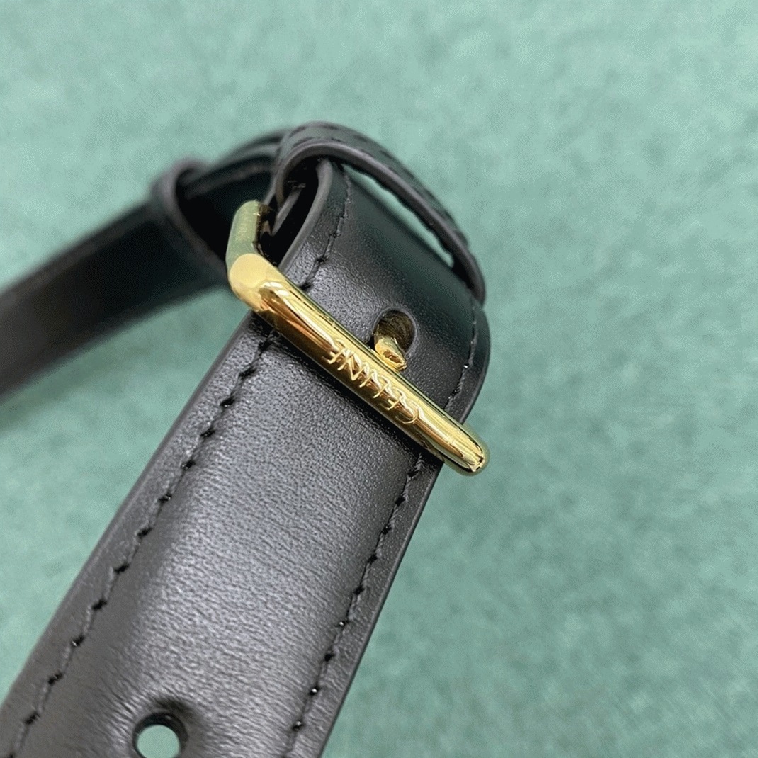 Top Quality Faux Celine Triomphe Medium Bag In Black angle 4