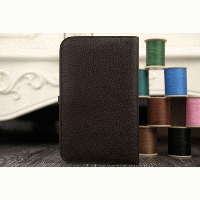 Chocolate knockoff Hermes Dogon combine wallet angle 2