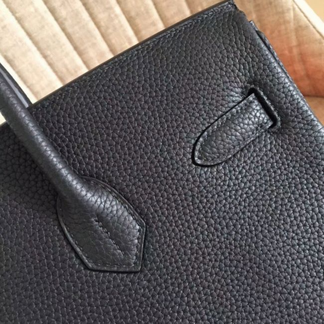 Classic Black Hermes Birkin 30cm Replica Handbag angle 4