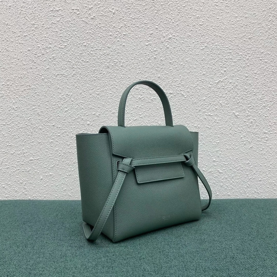 Celine Belt Nano Bag Fake in Celadon angle 4