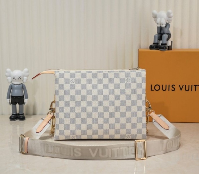 Louis Vuitton Damier Azur Coussin PM Bag With Jacquard Strap angle 2
