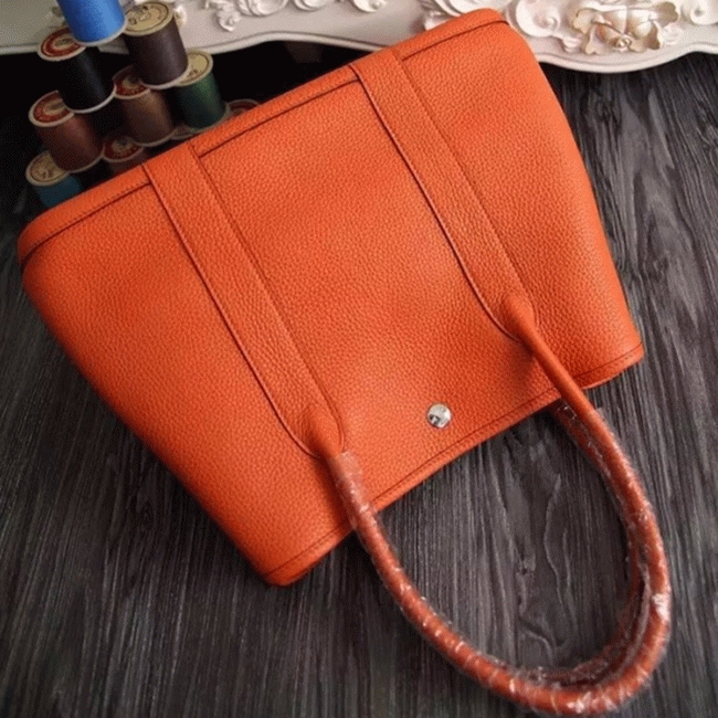 Orange Replica Hermes Garden Party 36cm Large Tote Bag angle 3