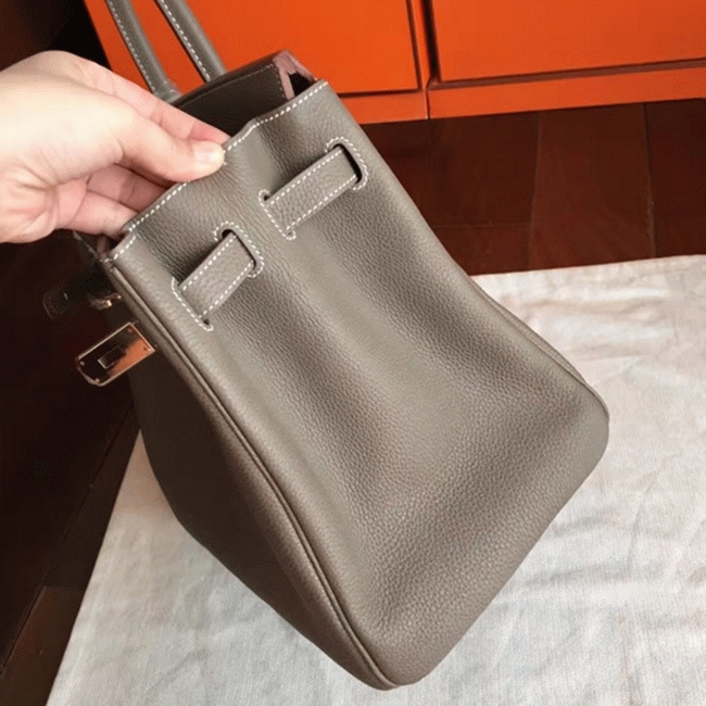 Etoupe Replica Luxury Hermes Birkin 40cm Large Bag angle 3