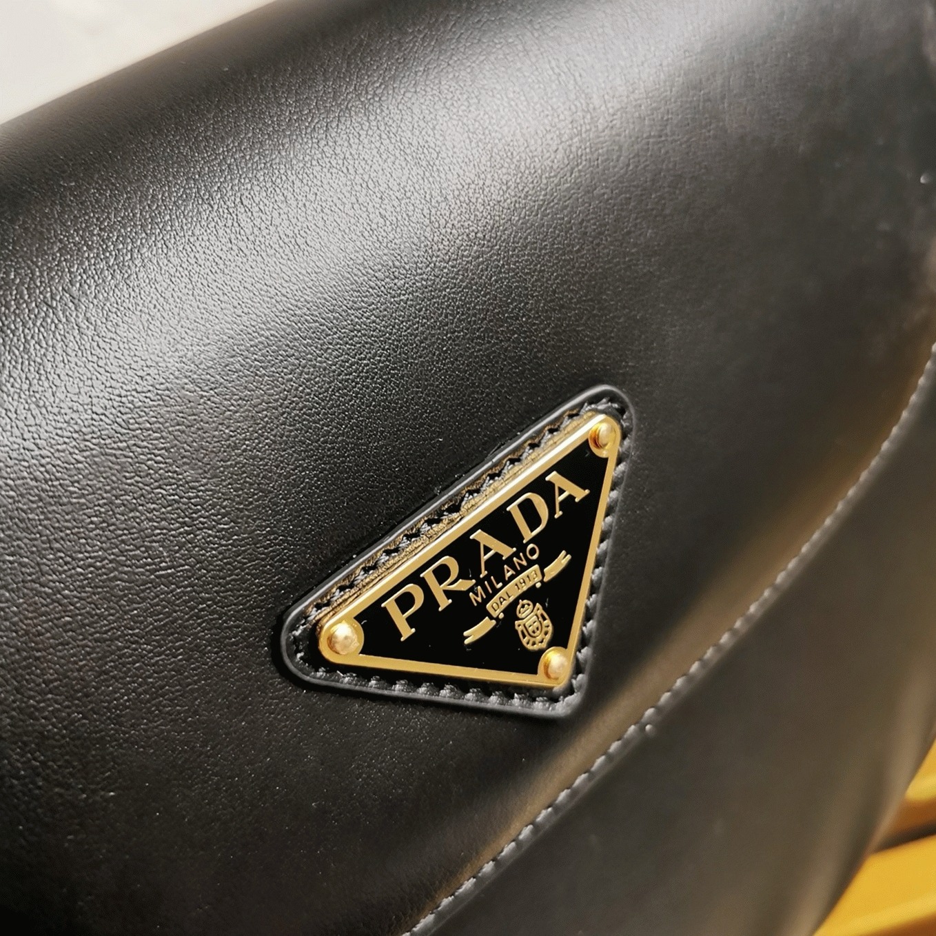 Black Prada Arque Shoulder Bag with Flap Fake angle 4