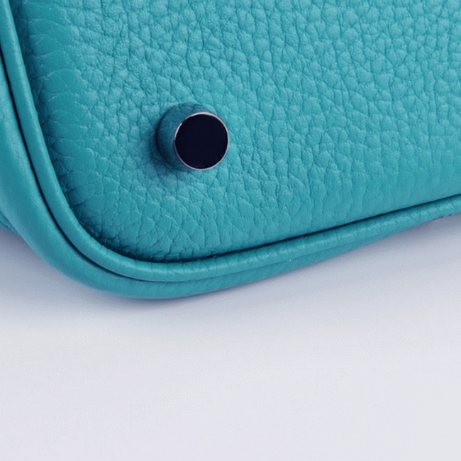Turquoise replica Hermes Picotin Lock handbag angle 4