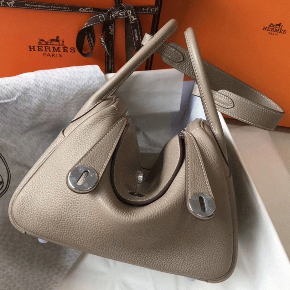 Knockoff Hermes Lindy bag 26cm in gris tourterelle