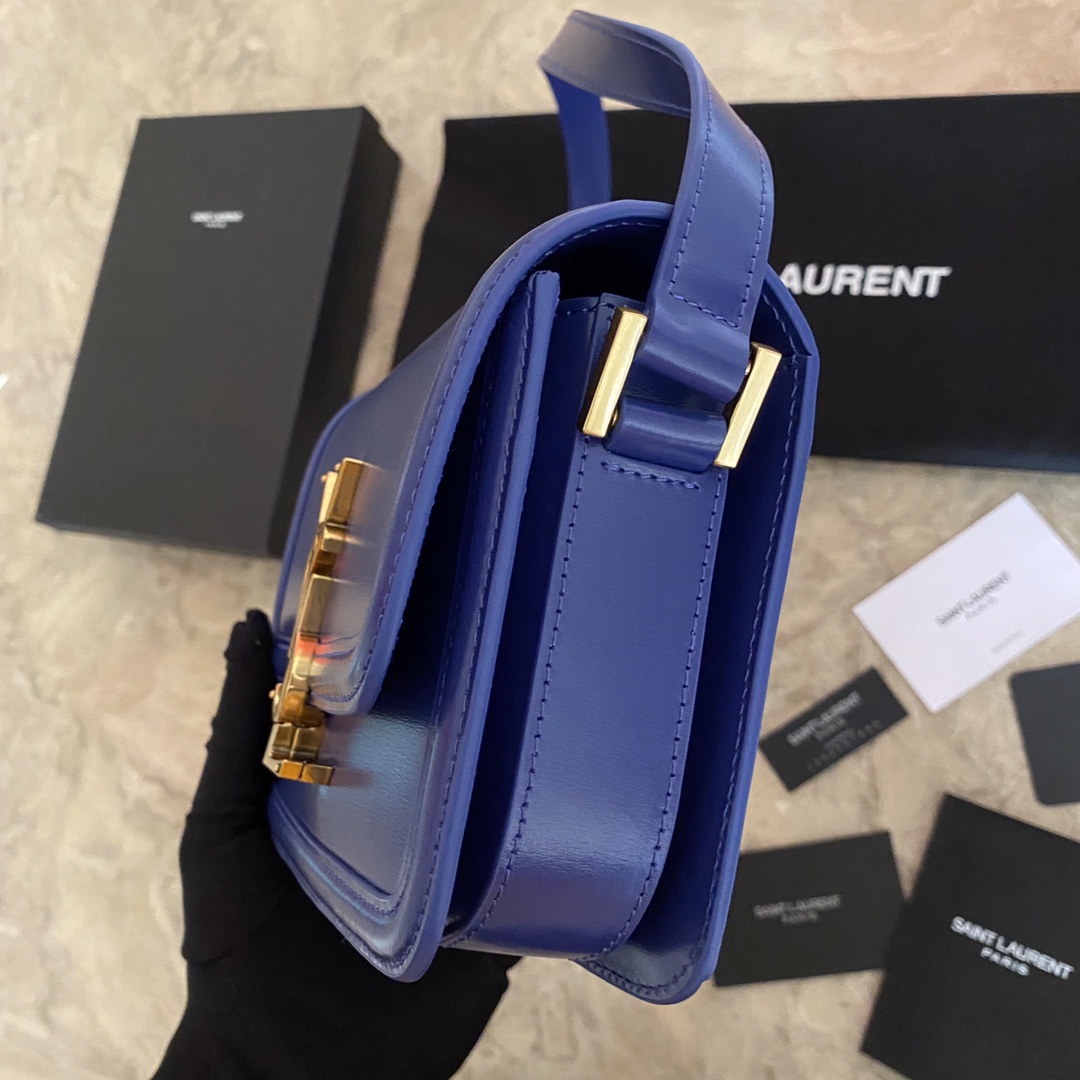 SOLFERINO SMALL SATCHEL IN LACQUERED AYERS angle 5
