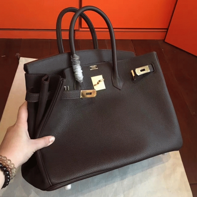 Top Quality Cafe Hermes Birkin 35cm High-End Copy angle 4