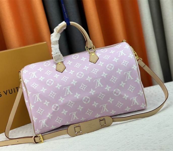 Louis Vuitton Speedy P9 Bandouliere 40 Bag In Hot Pink angle 4