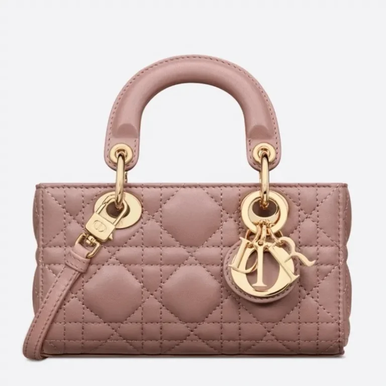 Dior Lady D-Joy Micro Bag Fake in Peony Pink Cannage Lambskin
