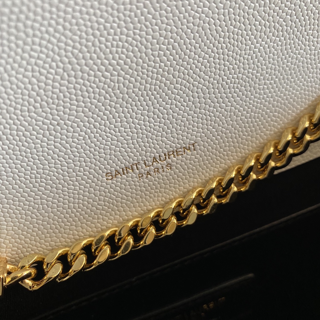 MONOGRAM CHAIN WALLET IN CROCODILE EMBOSSED SHINY LEATHER angle 3