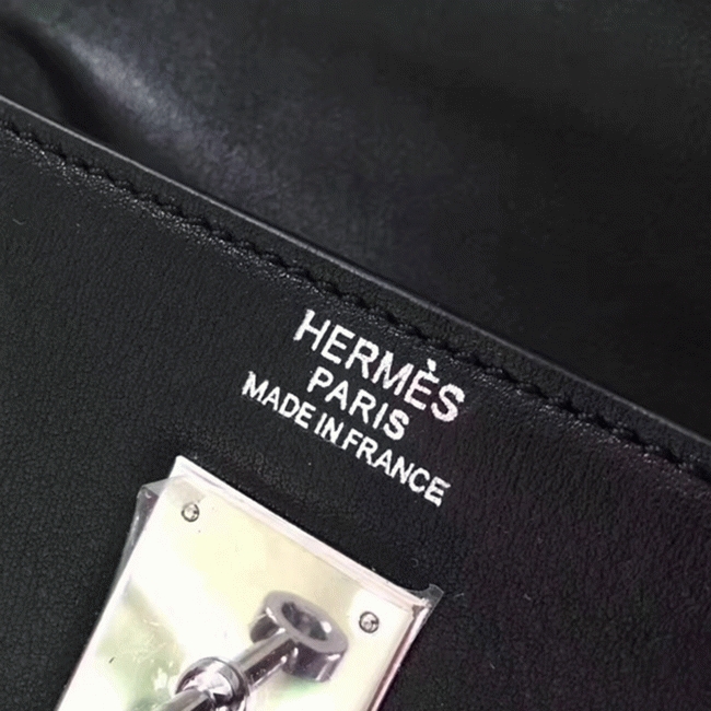 Black Toile Swift Knockoff Hermes Kelly Lakis 32cm Hybrid Bag angle 4